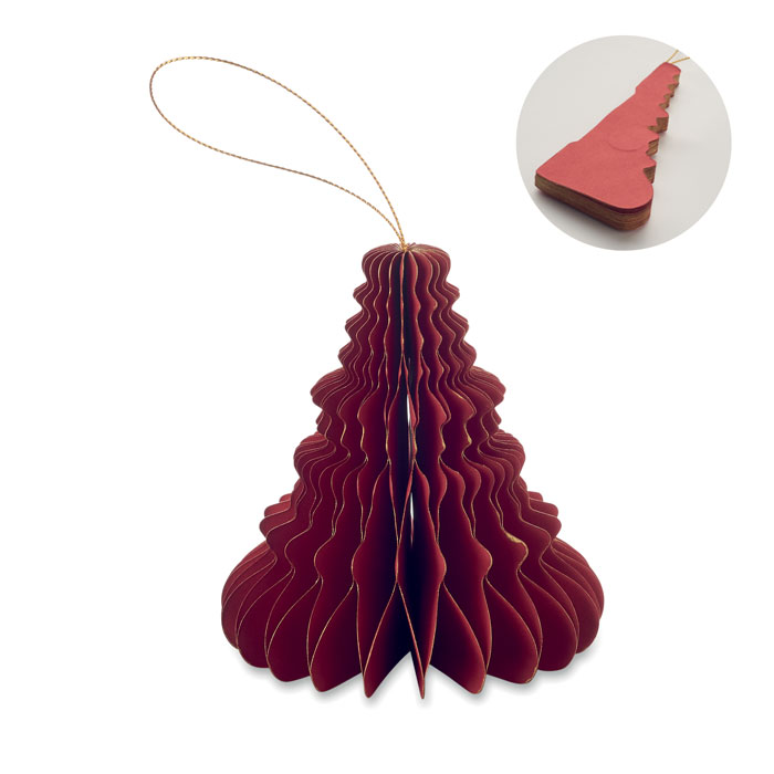 Papieren kerstboomhanger met magneetsluiting - Affligem