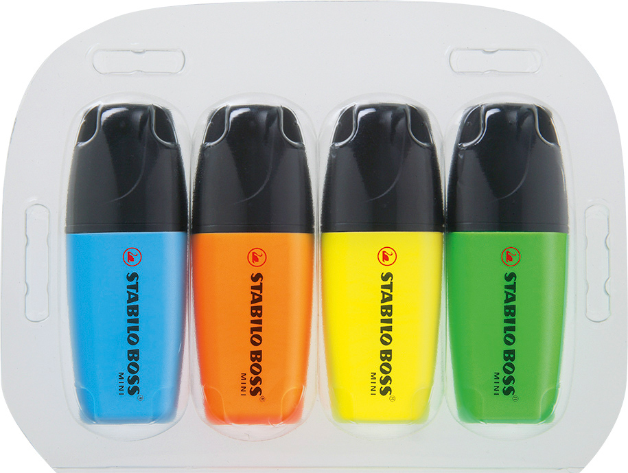 STABILO BOSS MINI Set van 4 markeerstiften