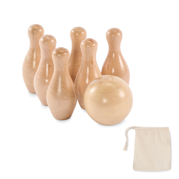 Mini dennenhout bowling set - Brasschaat