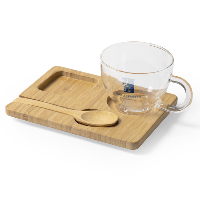 Borosilicate Glas En Bamboe Set - Heers