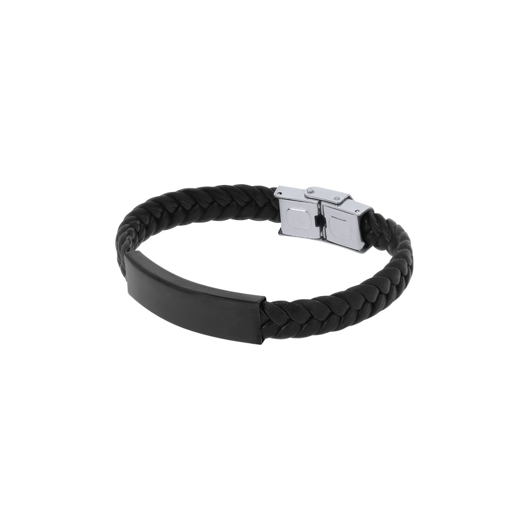 Zwart Leren Armband - Oudenburg