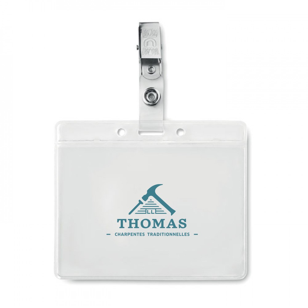 PVC-kaarthouder met metalen clip - Lichtervelde