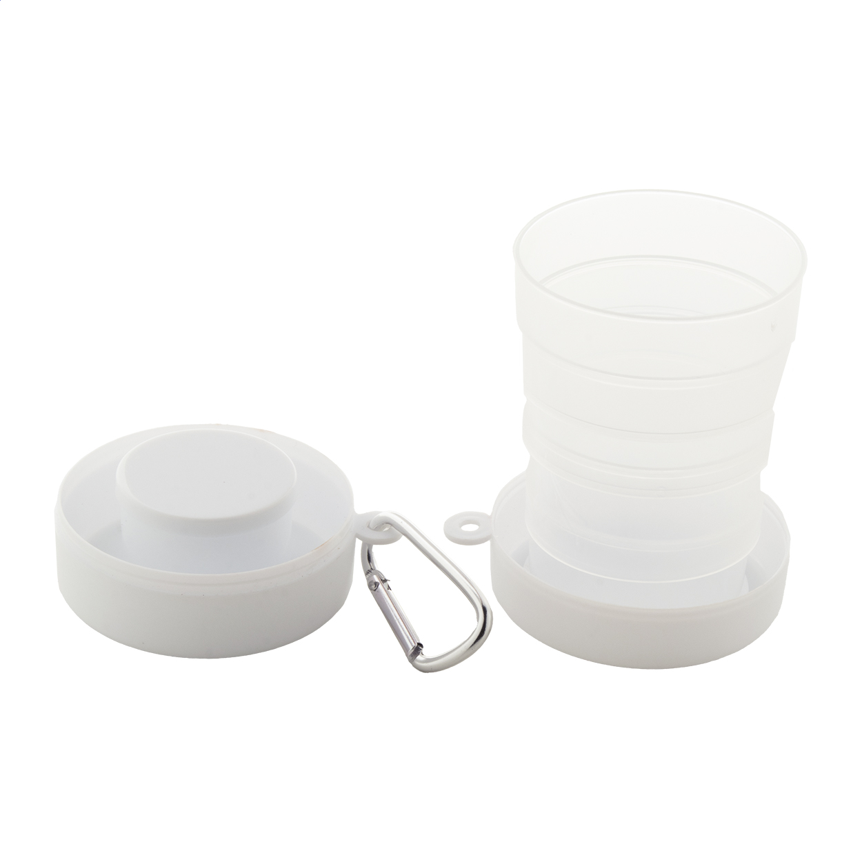 Medigo opvouwbare beker van gerecycled PP met pillendoosje, 220 ml