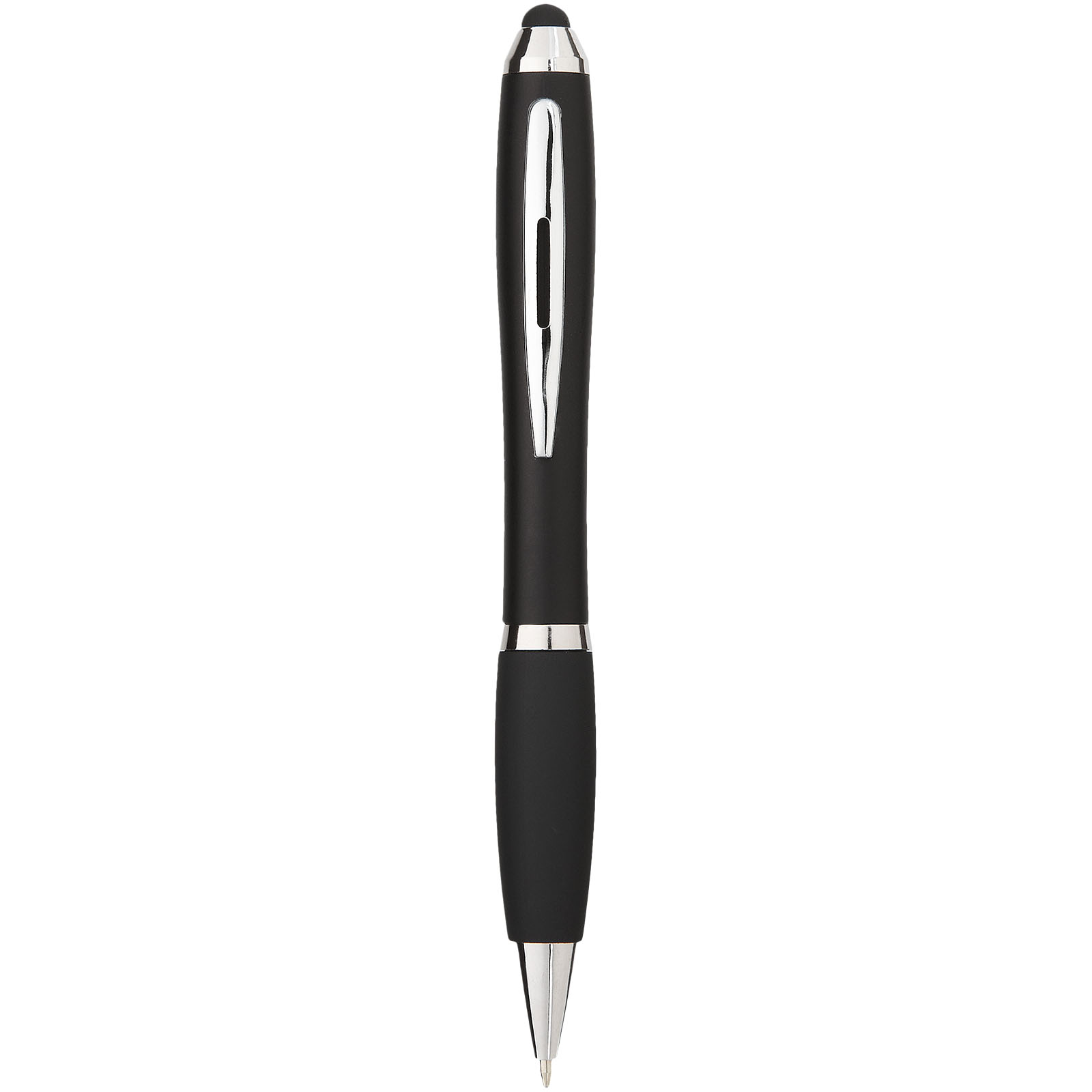 Gekleurde stylus balpen met zwarte grip - Sint-Denijs-Westrem