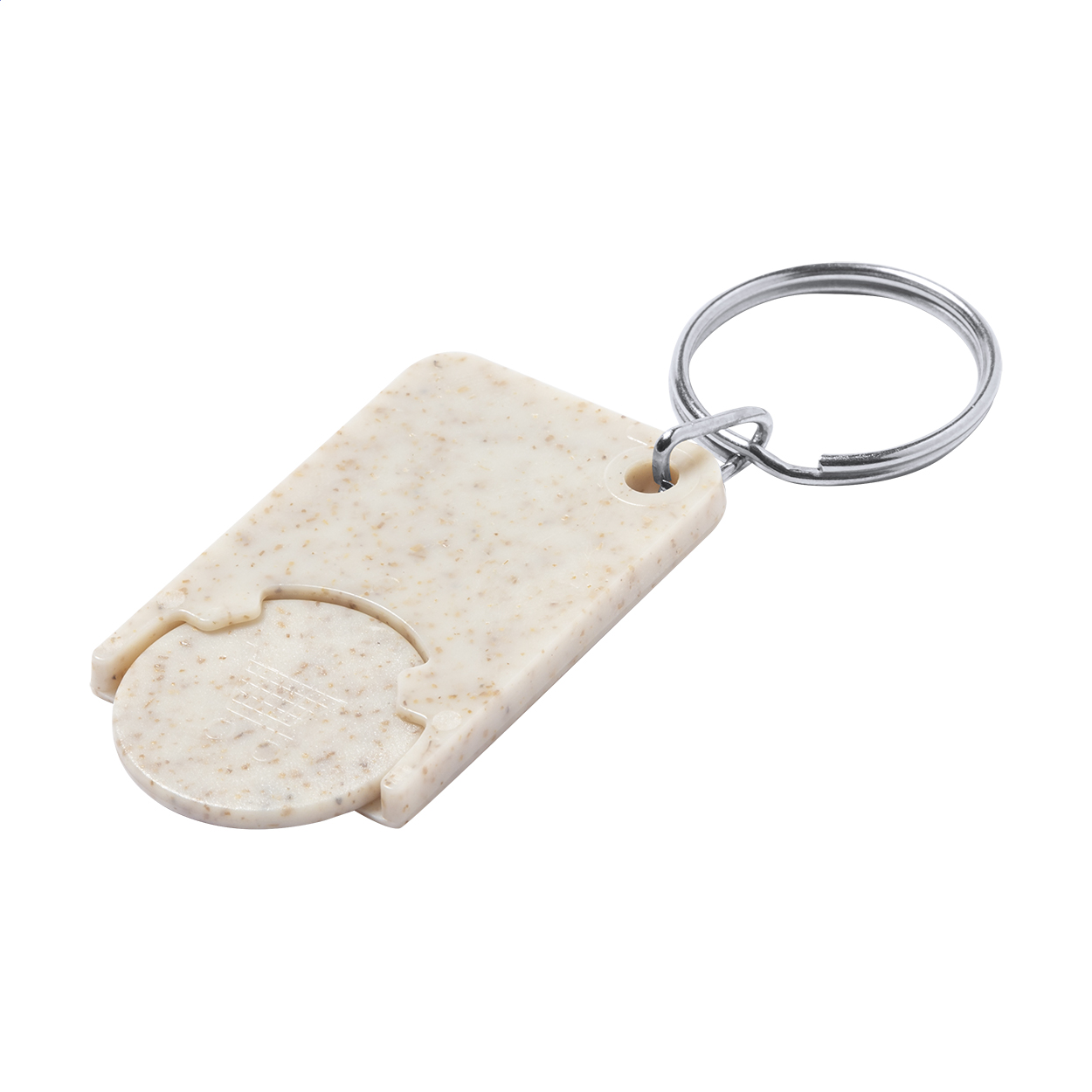 Prolex winkelwagenmuntje sleutelhanger van tarwestro en ABS met logo