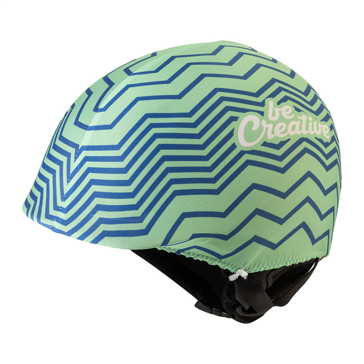 CreaHelm Slope op maat gemaakte RPET skihelmhoes met sublimatie