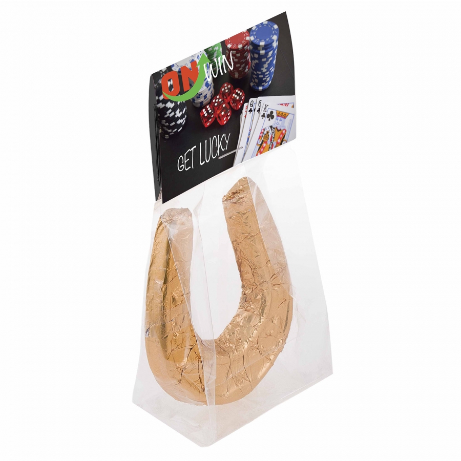Chocolade Hoefijzer in Geschenkzakje - Schelle