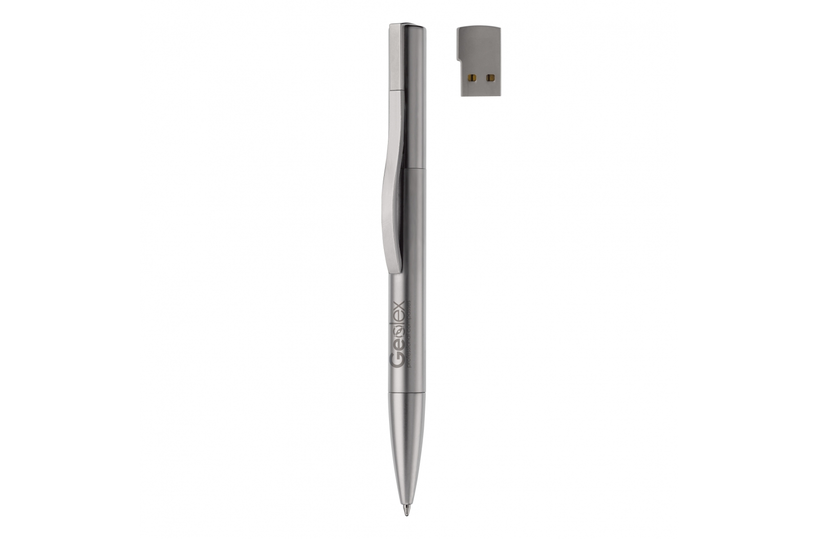 Metalen USB-balpen met 8GB - Grimminge