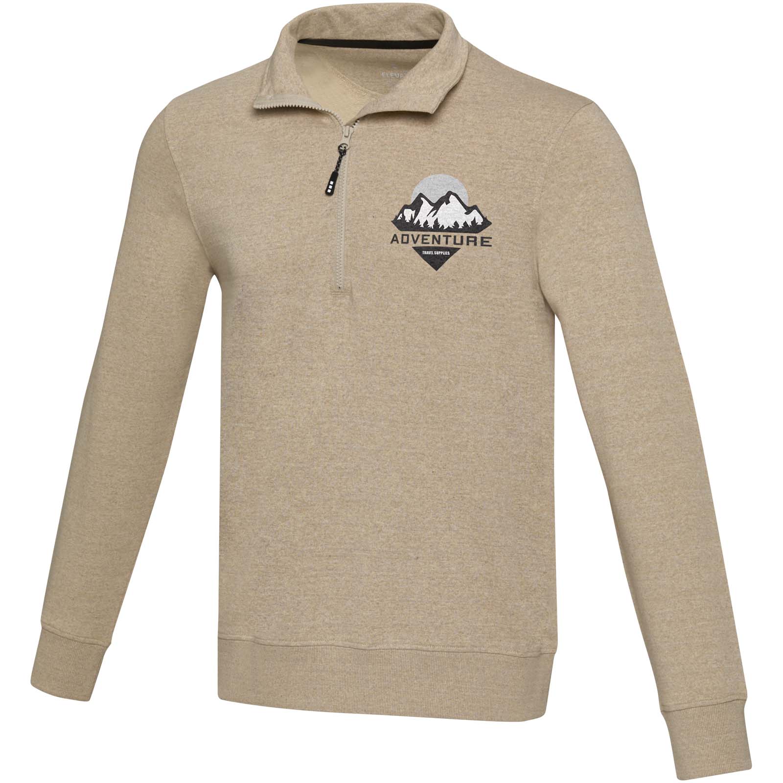 Tin uniseks Aware™ gerecyclede trui met kwartrits bedrukken met logo