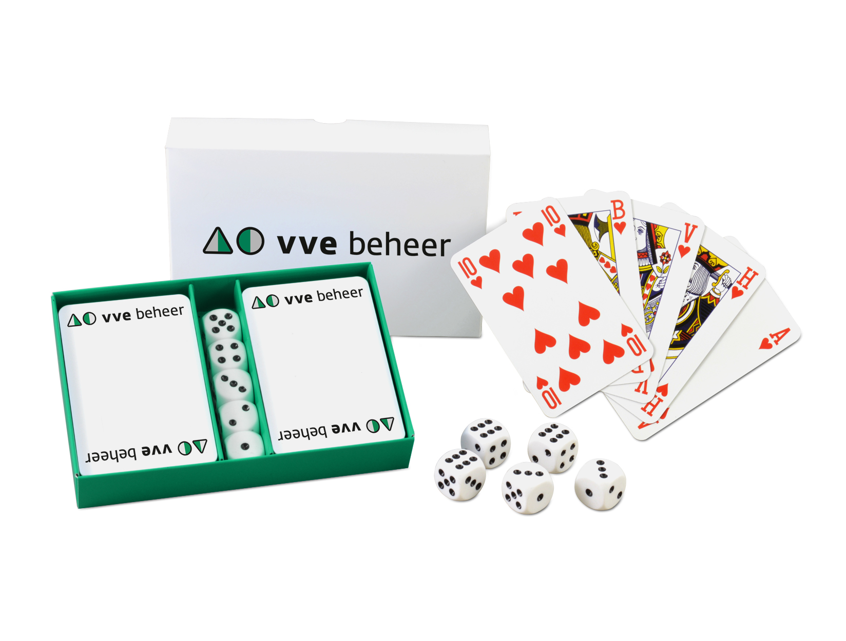 Kaart- en Dobbelsteenset Luxe - Lint