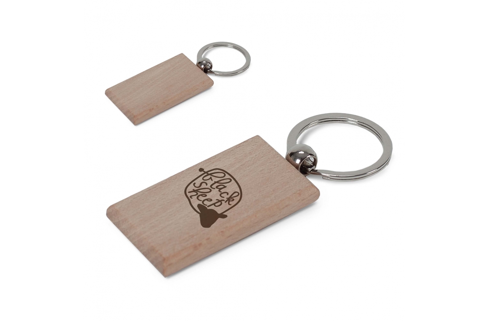 Houten Sleutelhanger Rechthoekig - Wingene