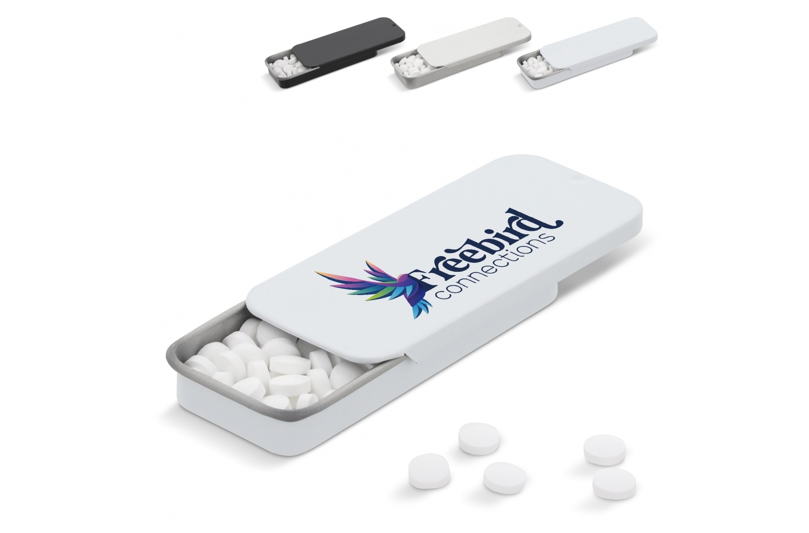 Mini schuifblik pepermunttinnen - Niel bedrukken met logo