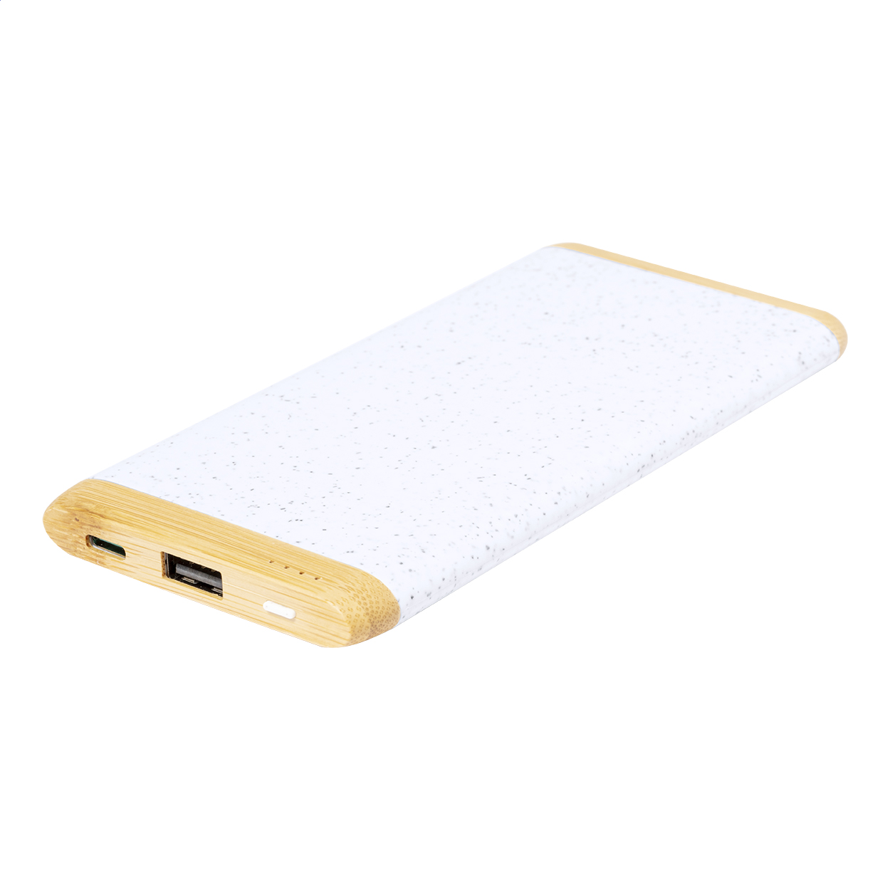 Cereale powerbank van bamboe en tarwestro met 5000 mAh en uw logo