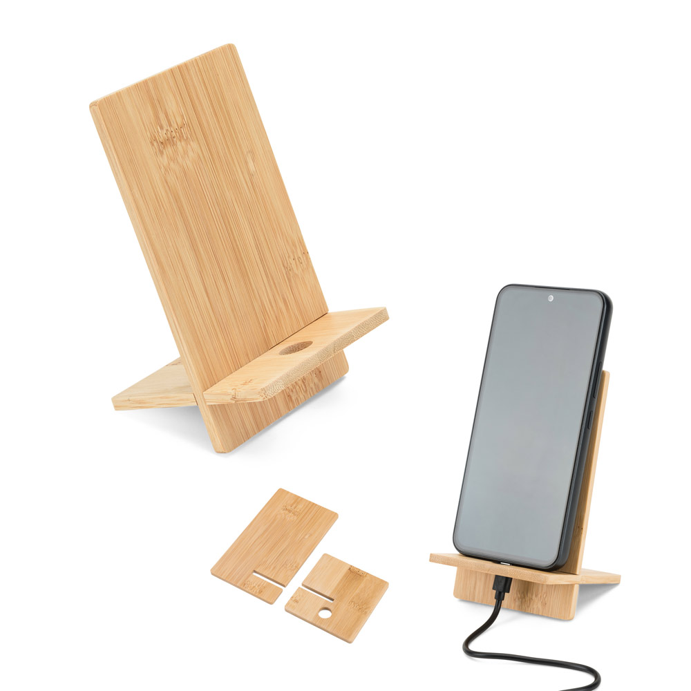 Bamboe Telefoonhouder Duo - Vosselare