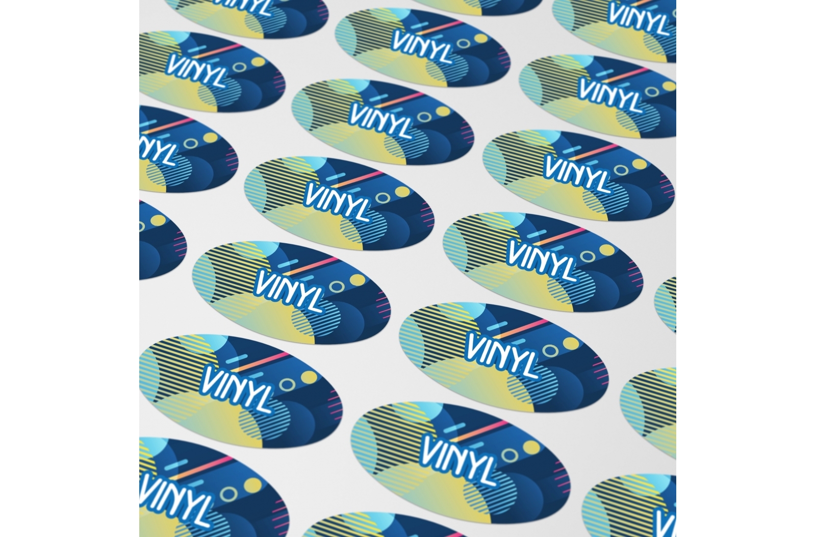 Ovale Vinyl Sticker 20x10mm - Zandhoven