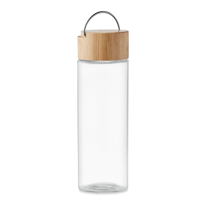 Glazen Fles 500ml Bamboedeksel - Boutersem