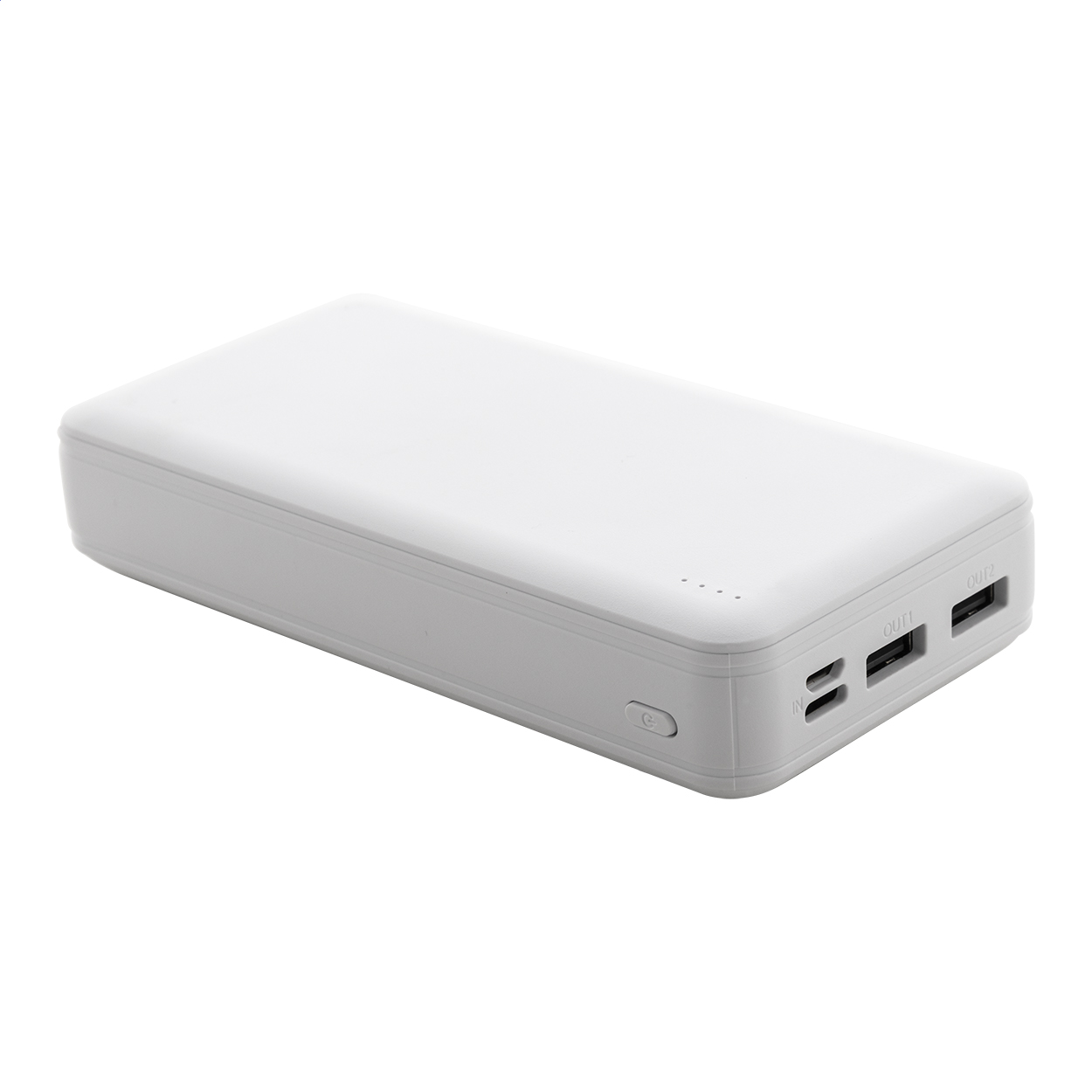 Rabobank XXL powerbank van gerecycled ABS met 20000 mAh en uw logo bedrukken met logo