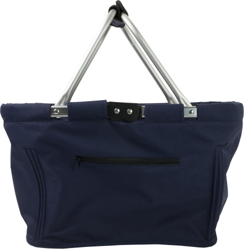 Polyester (600D) opvouwbare boodschappentas met zijvak en aluminium frame - Halen