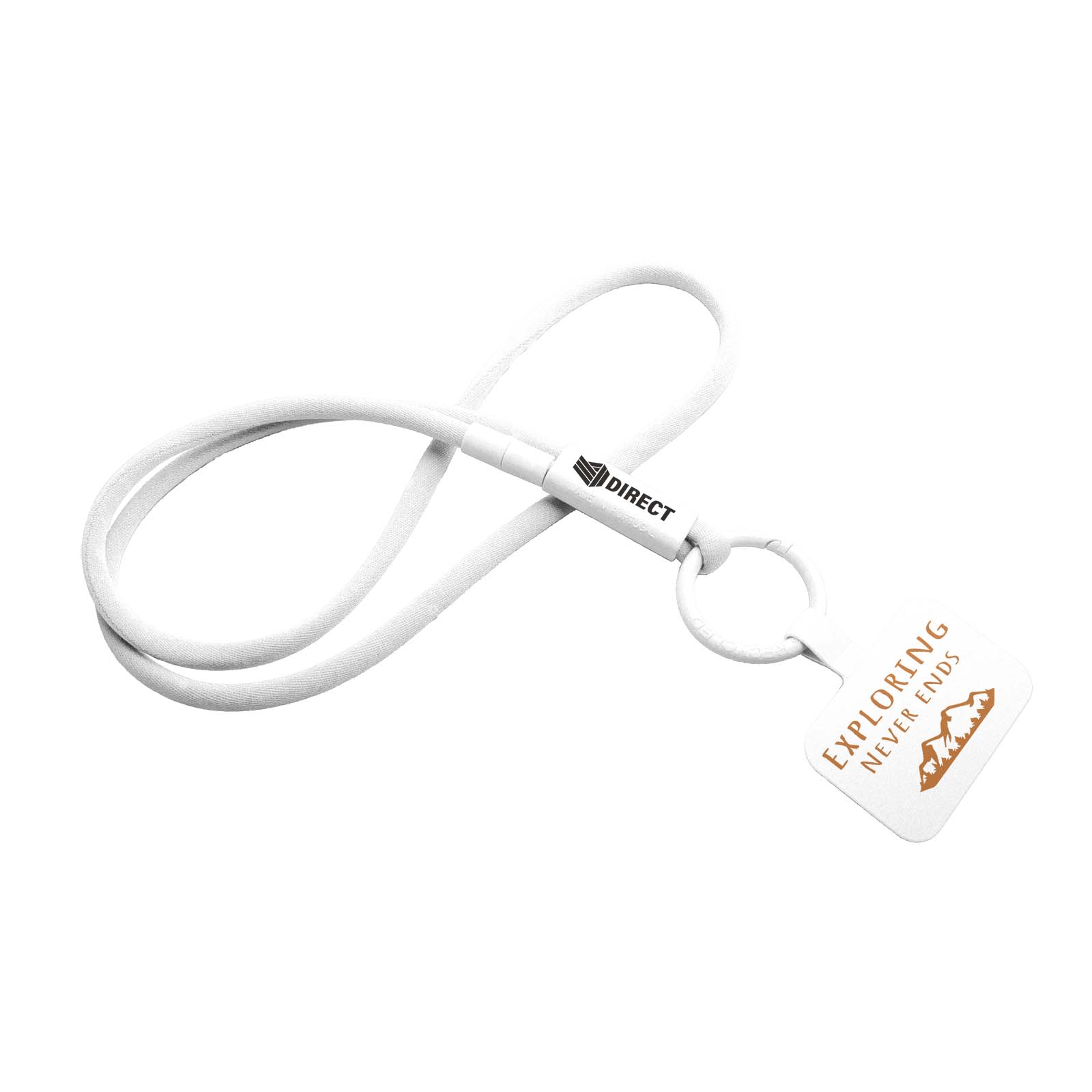 Tubyard telefoonkoord met logo, keycord van gerecyclede plastic buis