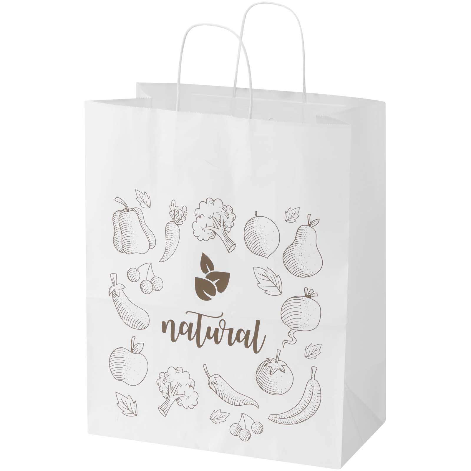Elegante Kraftzak met Gedraaide Handvatten - Oud-Turnhout bedrukken met logo