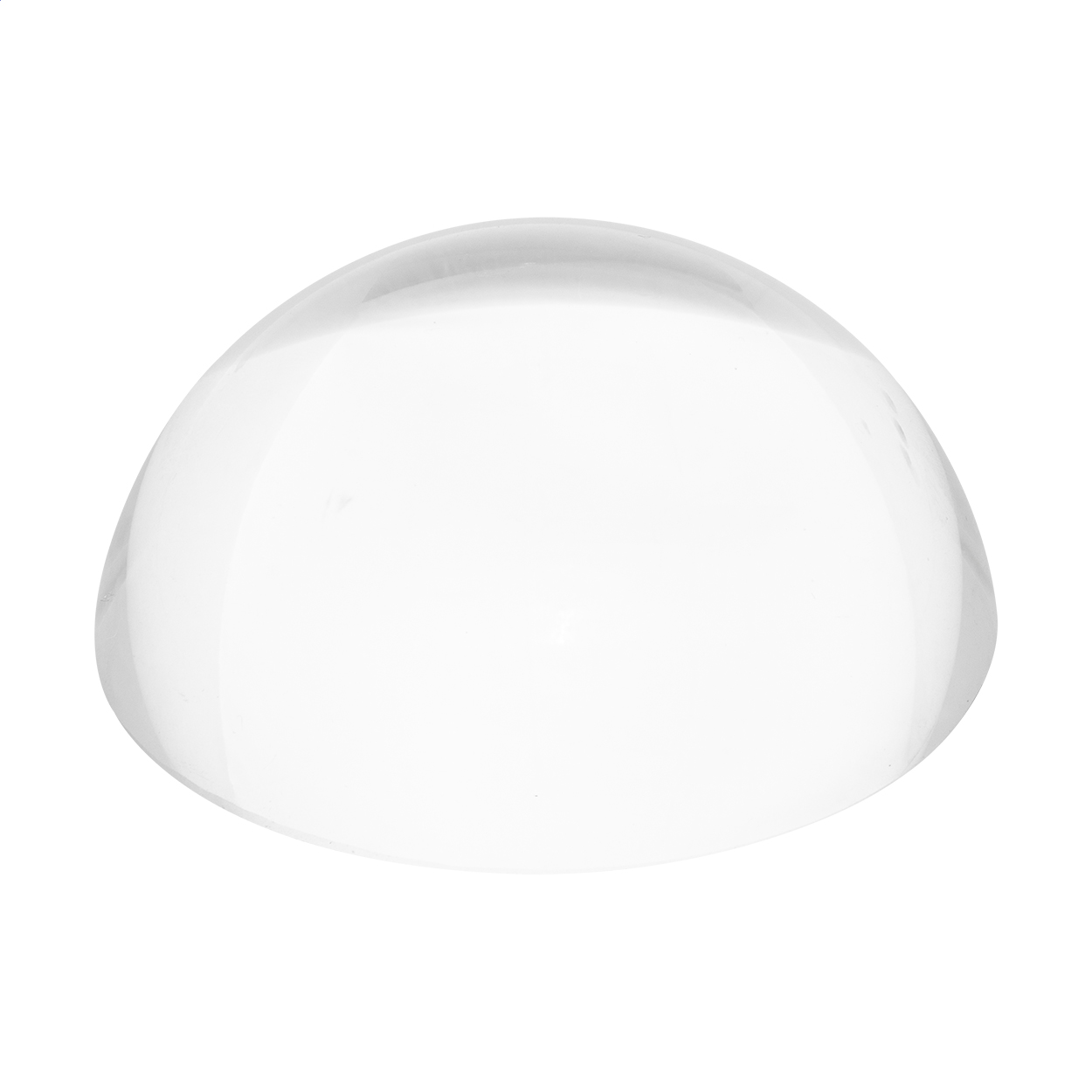 Hemisphere glazen presse-papier en vergrootglas in geschenkdoos, logo