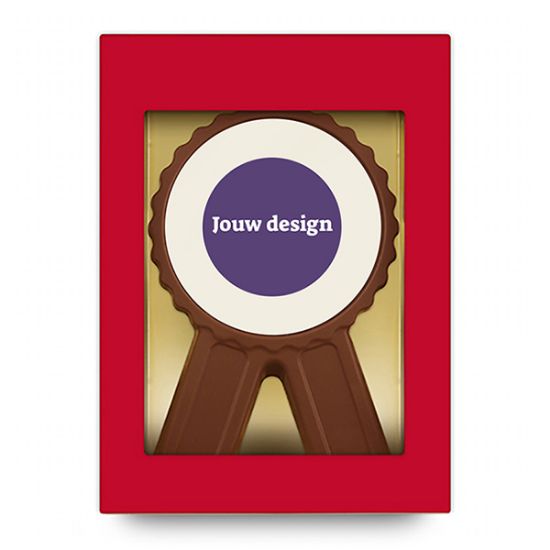 Melkchocolade Medaille met Eetbare Afbeelding - Melle