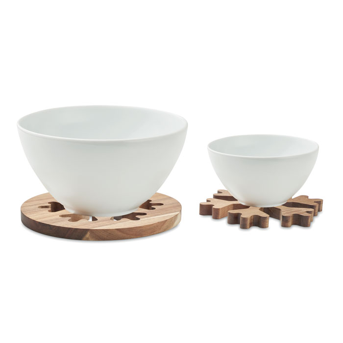 Acacia houten pannenonderzetters set - Kortessem