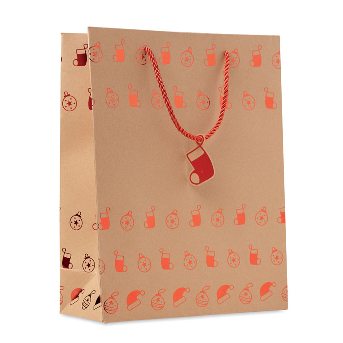 Geschenkpapierzak met patroon - Geel
