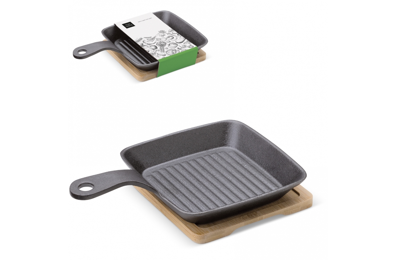 Vierkante mini gietijzeren grillpan - Knokke-Heist