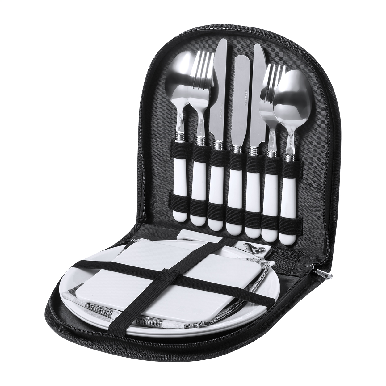 Pikken 13-delige picknickset voor 2 personen in RPET-hoes met logo
