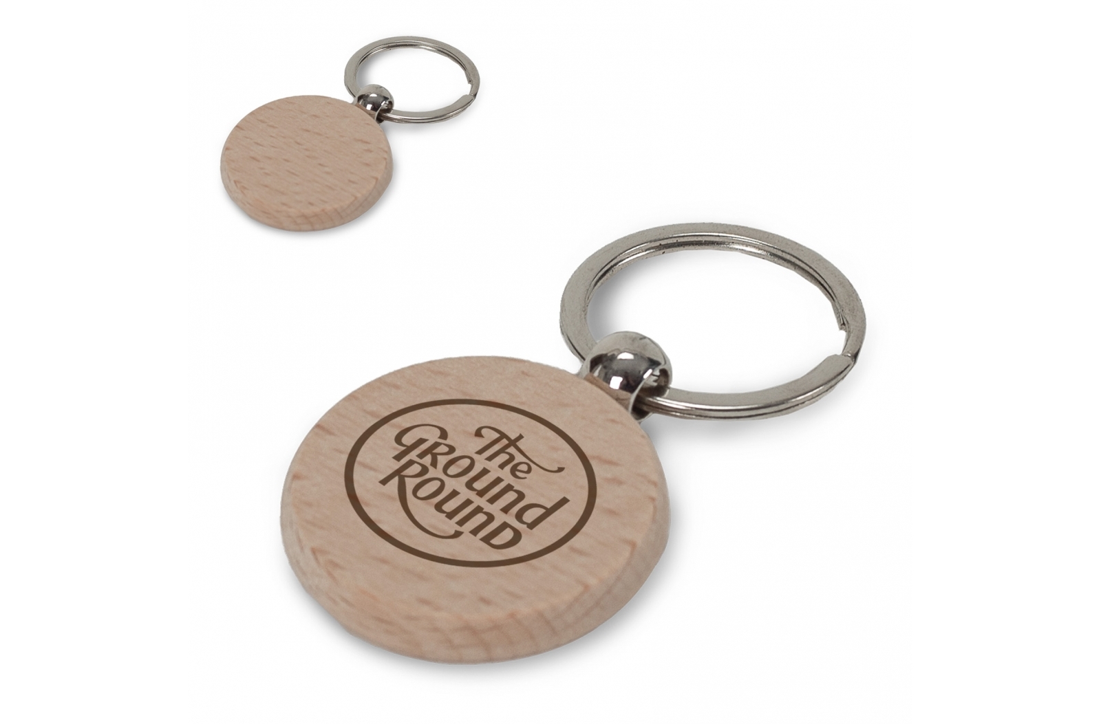 Ronde Houten Sleutelhanger Ø40mm - Vorselaar