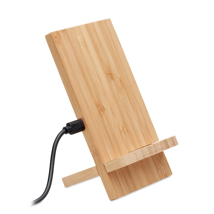 Bamboe draadloze oplader standaard 10W - Begijnendijk