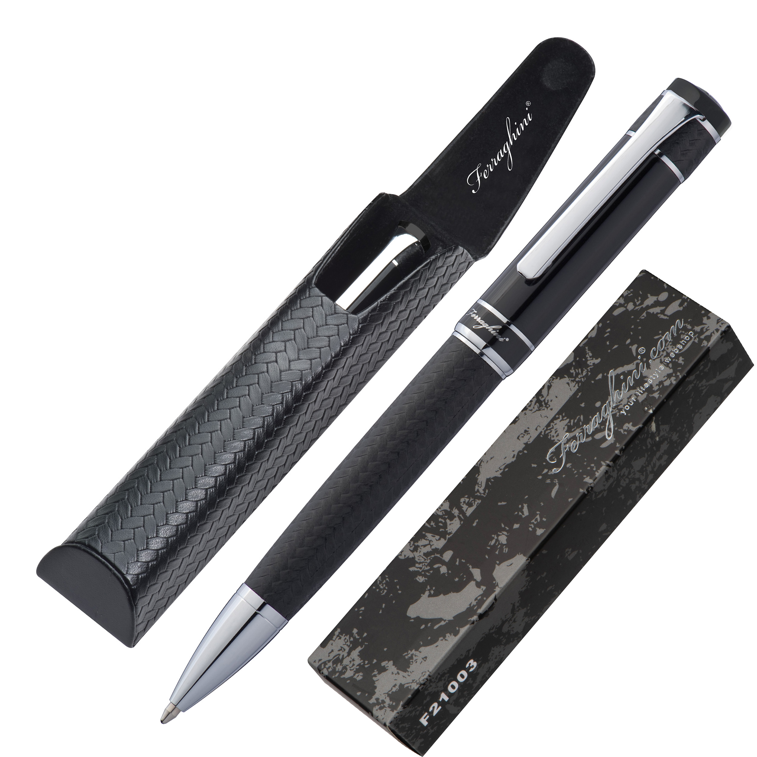 Luxe Twist Balpen met Stoffen Omslag - Niel