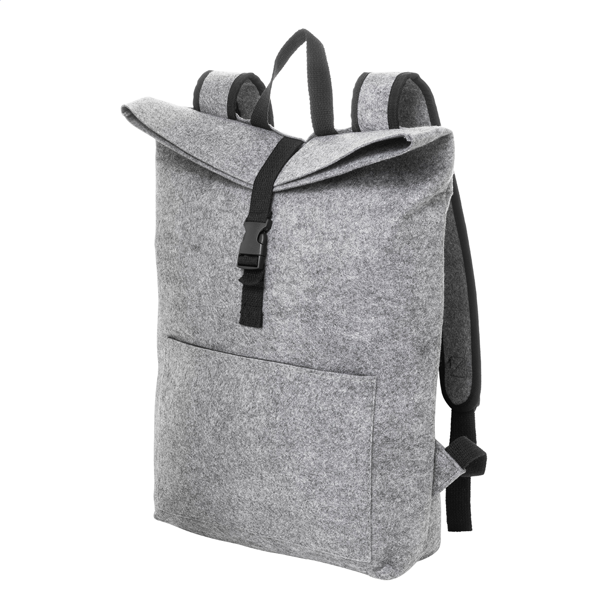 Refelt Roll rolltop rugzak van RPET vilt met laptopvak en uw logo