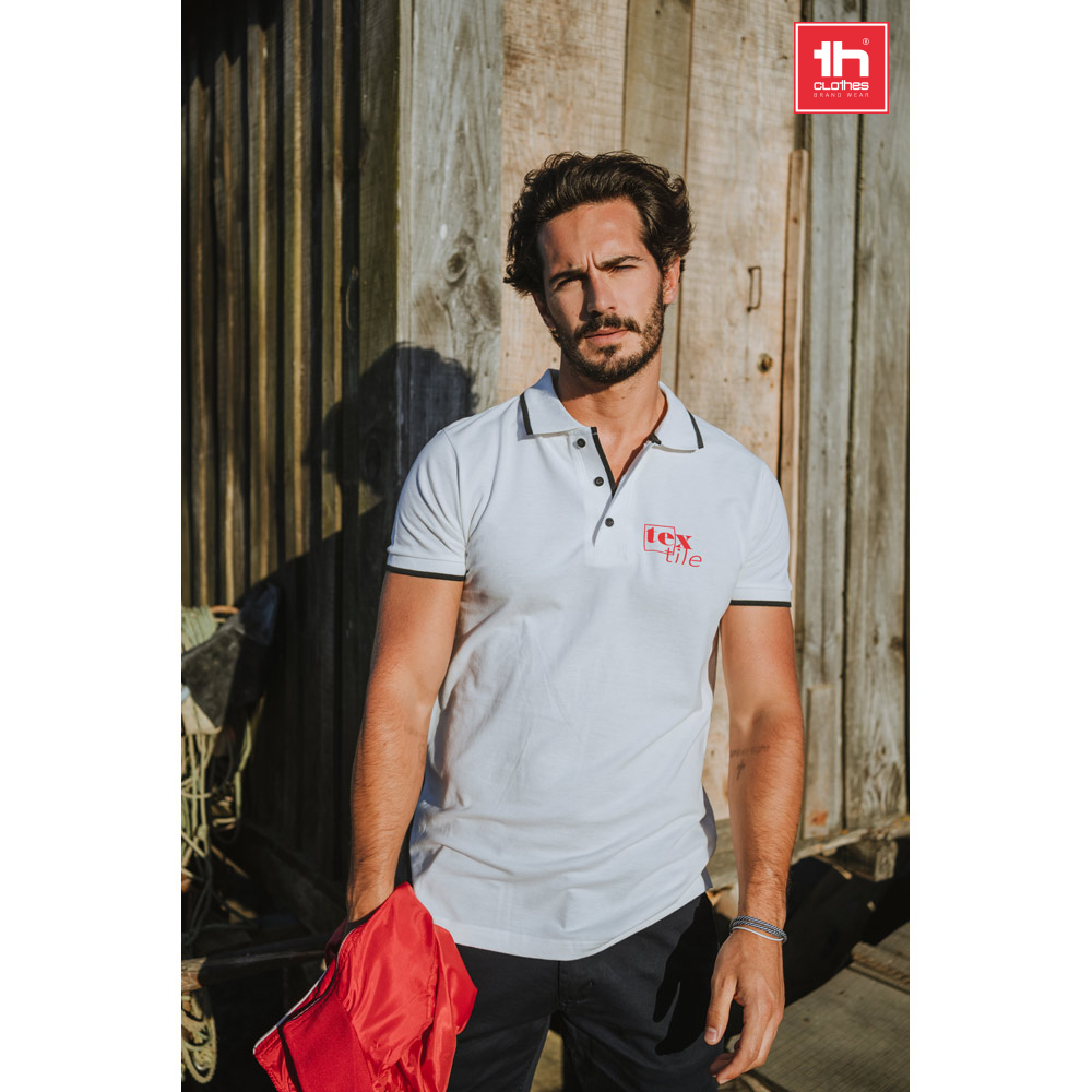 Poloshirt met contrasterende kleuren voor heren - Olen