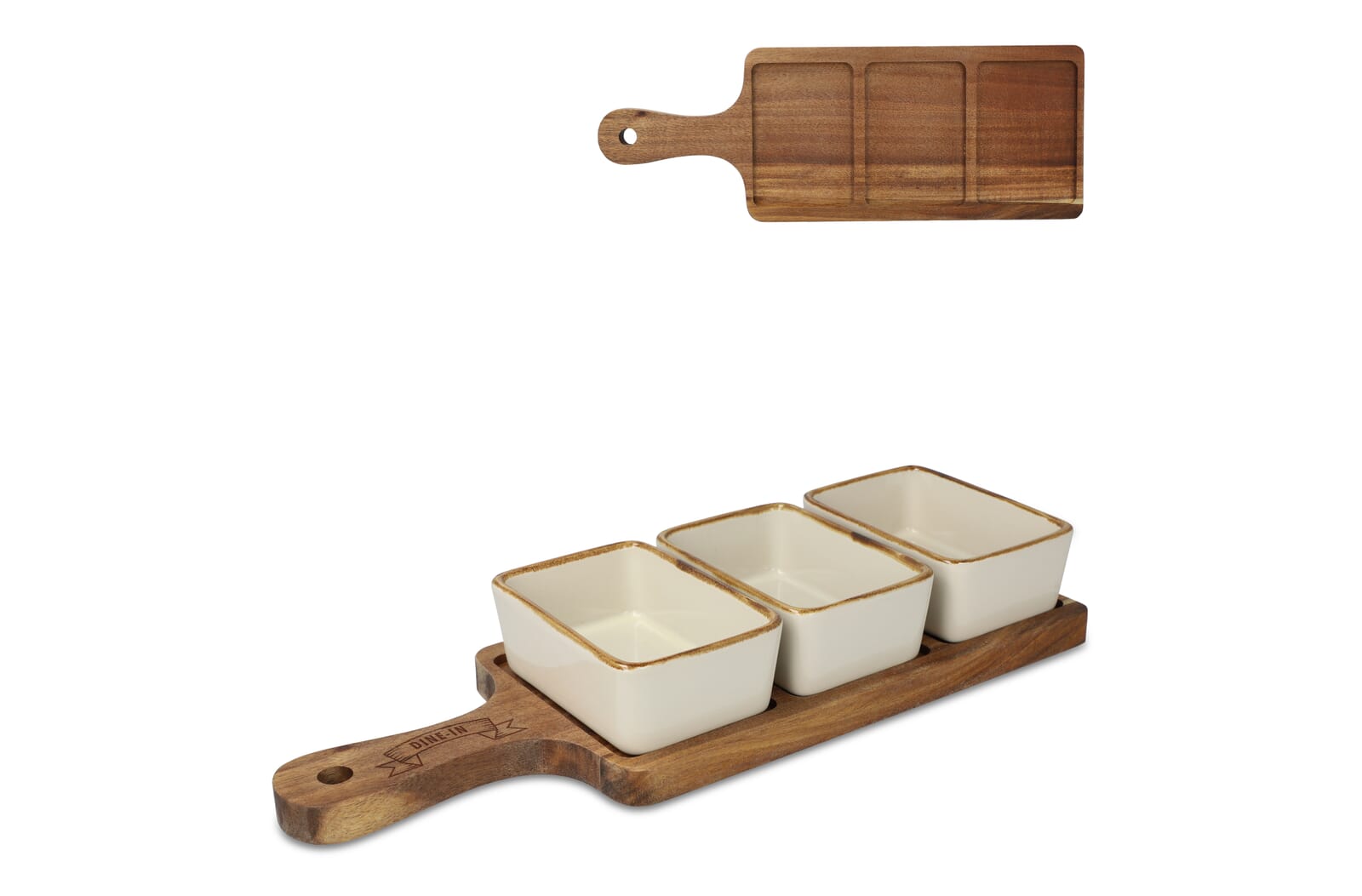 Luxe Serveerplank met Keramische Schalen - Puurs-Sint-Amands