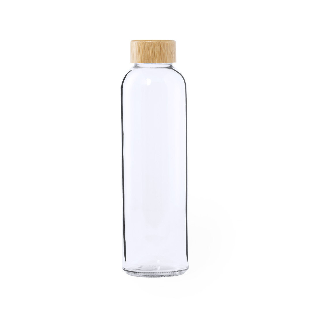 Glazen Fles met Bamboe Deksel - Gavere