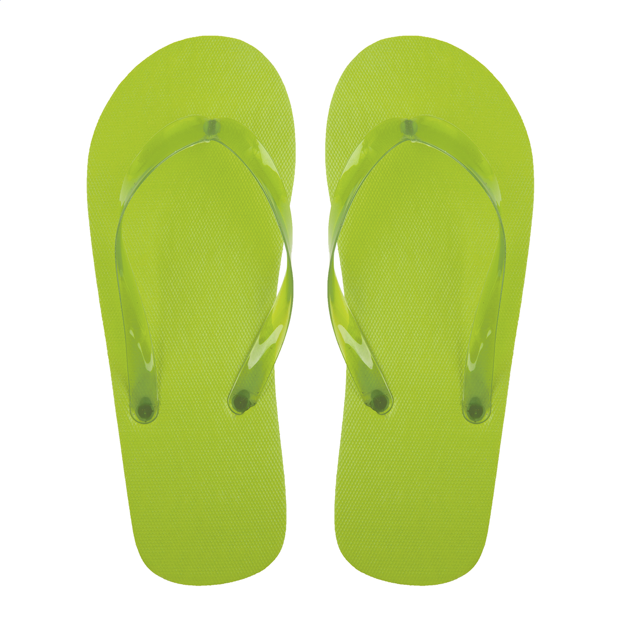 Boracay teenslippers van PE met transparante PVC-bandjes en logo bedrukken met logo