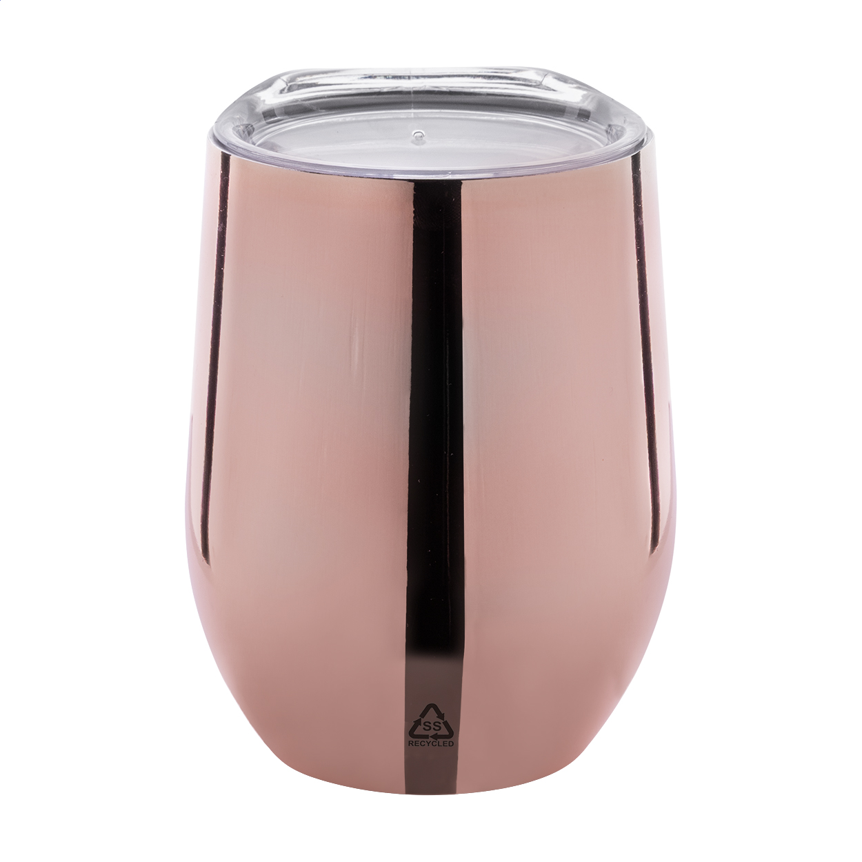 Rebby Oro thermobeker van gerecycled rvs met hoogglans metallic, 350 ml