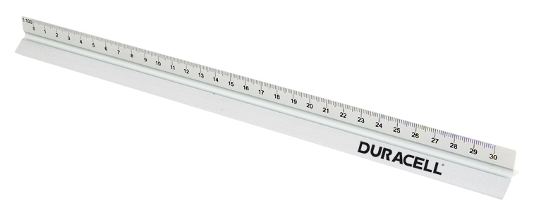 Driehoekige Aluminium Meetlat 30 cm - Muizen