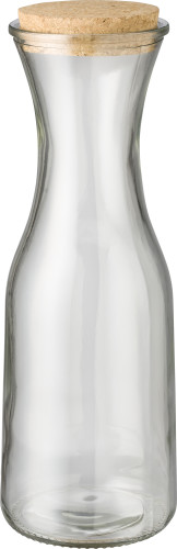 gerecycled glazen karaf (1 L) met kurkdeksel - Boortmeerbeek