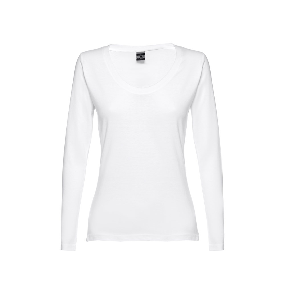 Dames Scoop Neck Katoenen T-shirt - Ravels