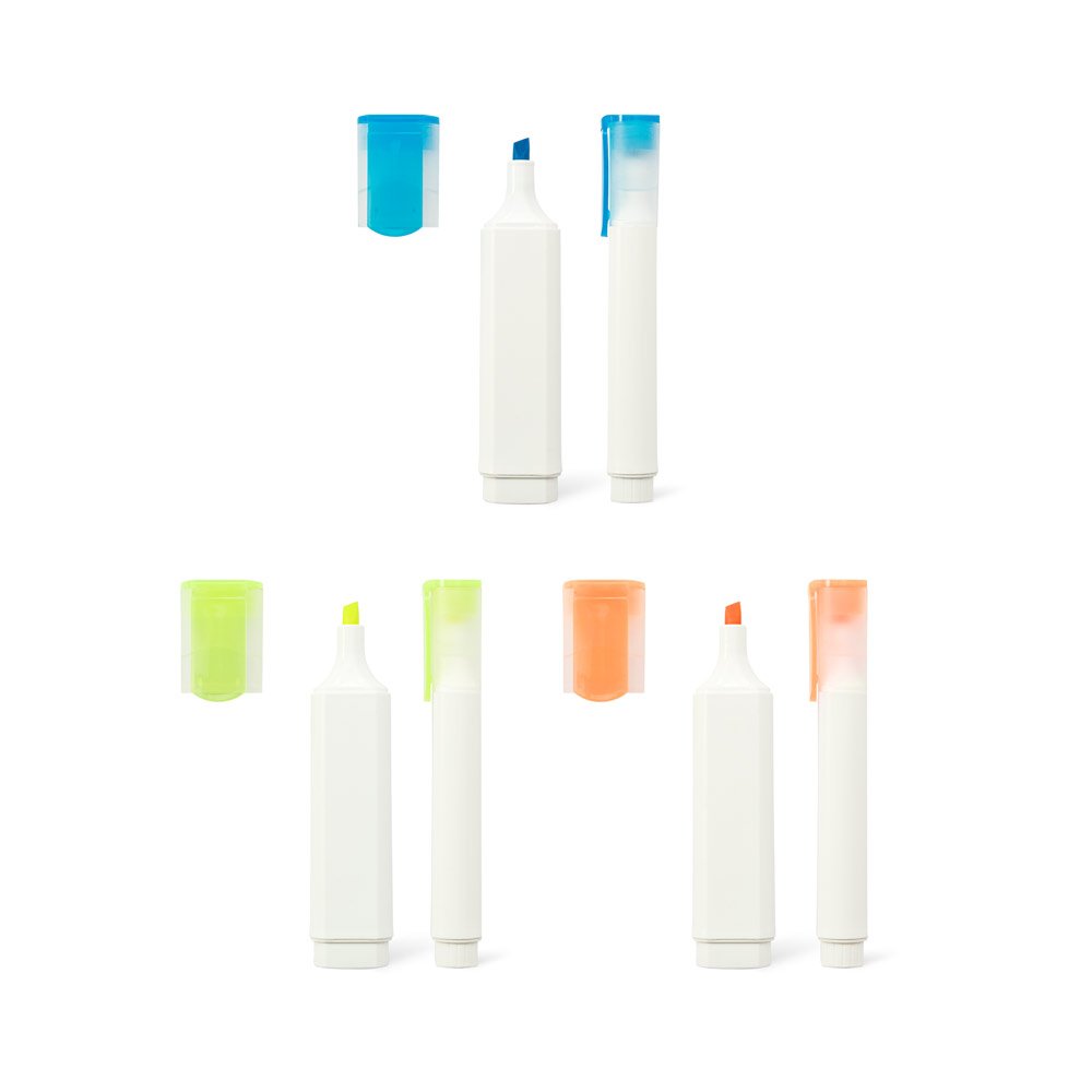 FLETCHER. PP markeerstift met glanzende afwerking bedrukken met logo