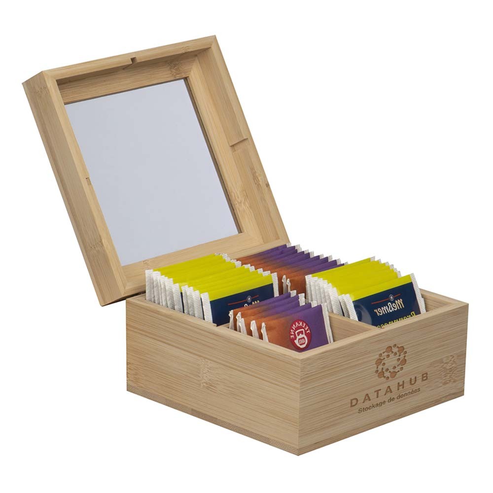 Thee Bewaarbox met Glazen Deksel - Merksplas