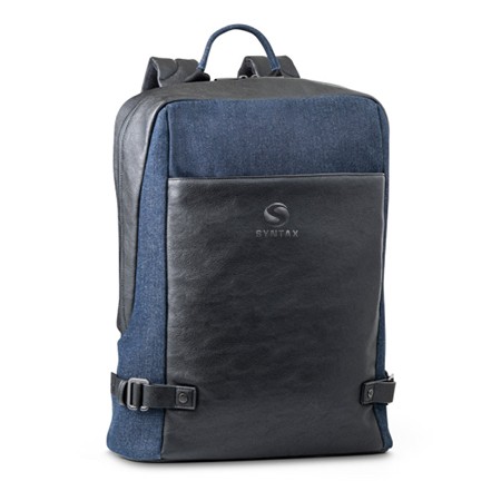 Denim en PU Laptop Rugzak - Diepenbeek