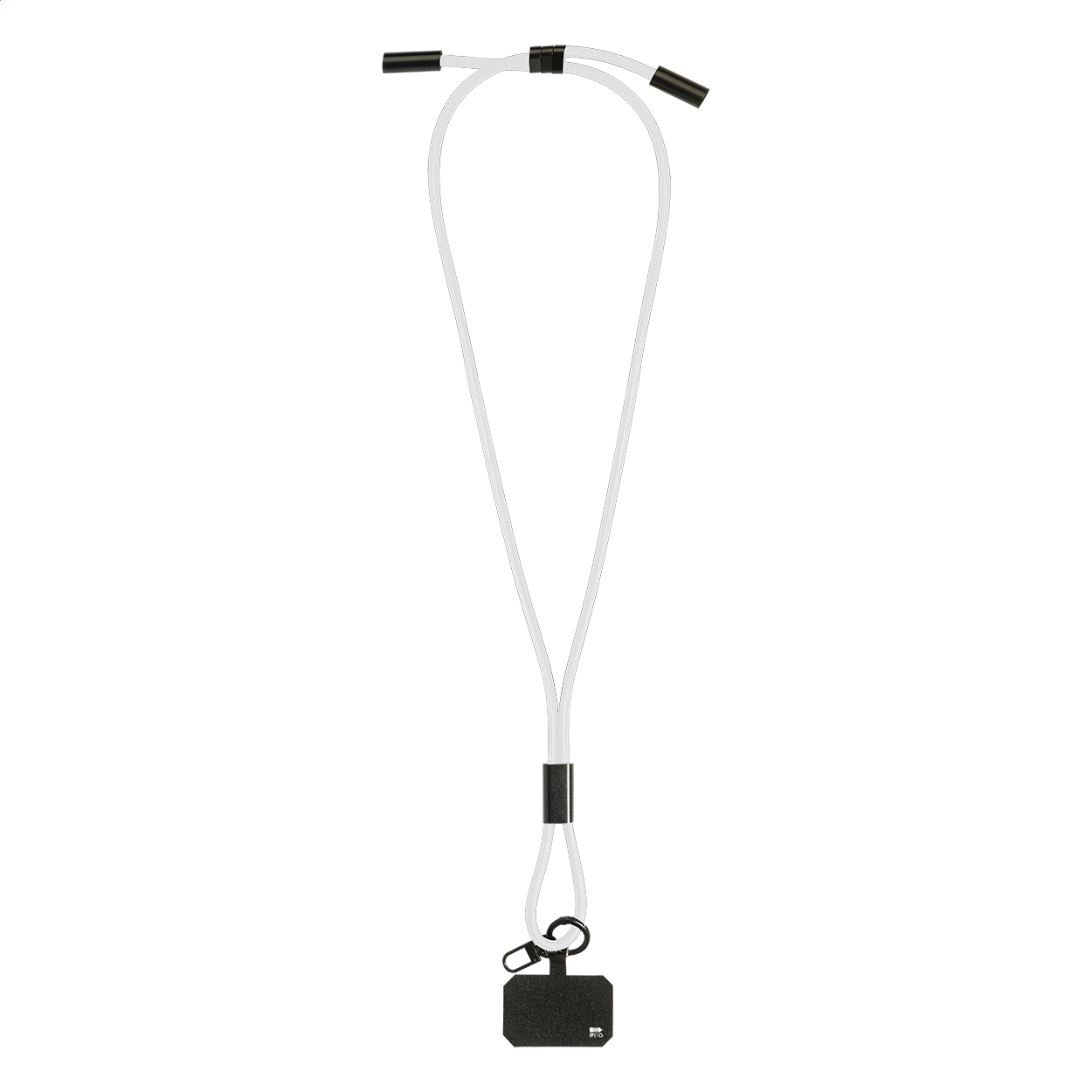 HolCharge RPET telefoonkoord met geïntegreerde USB-C kabel 60W, logo