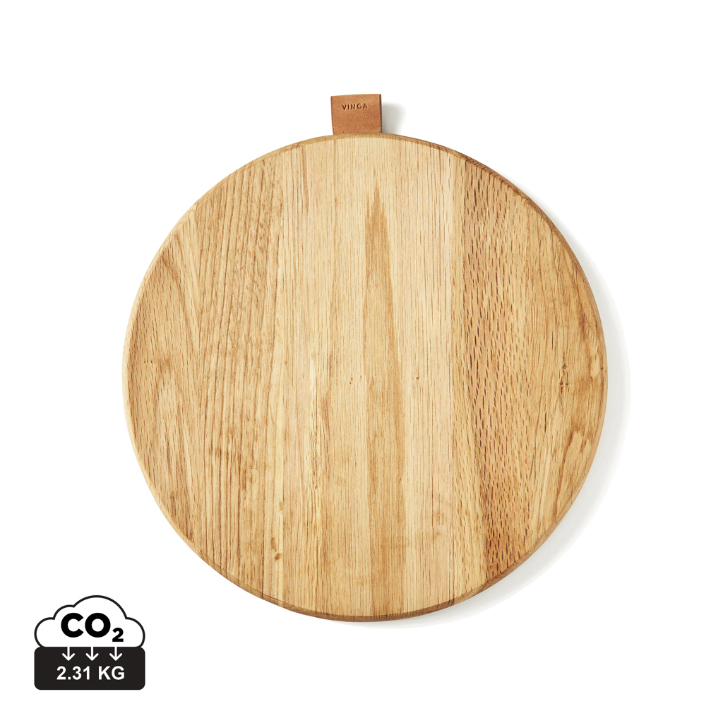 Eikenhouten Serveerplank Met Leren Detail - Glabbeek