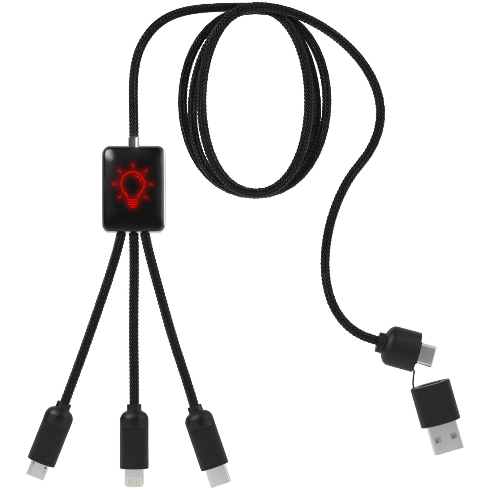 5-in-1 Oplaadkabel met Verlichte Logo - Oud-Heverlee