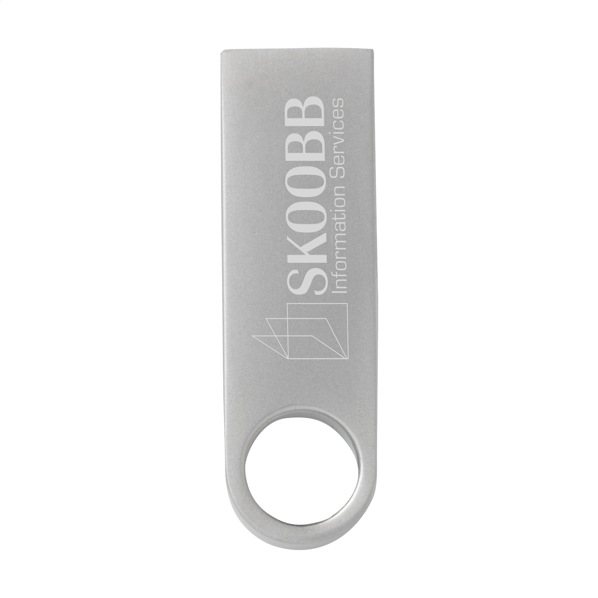 ZilverStaal USB Sleutelhanger - Stekene