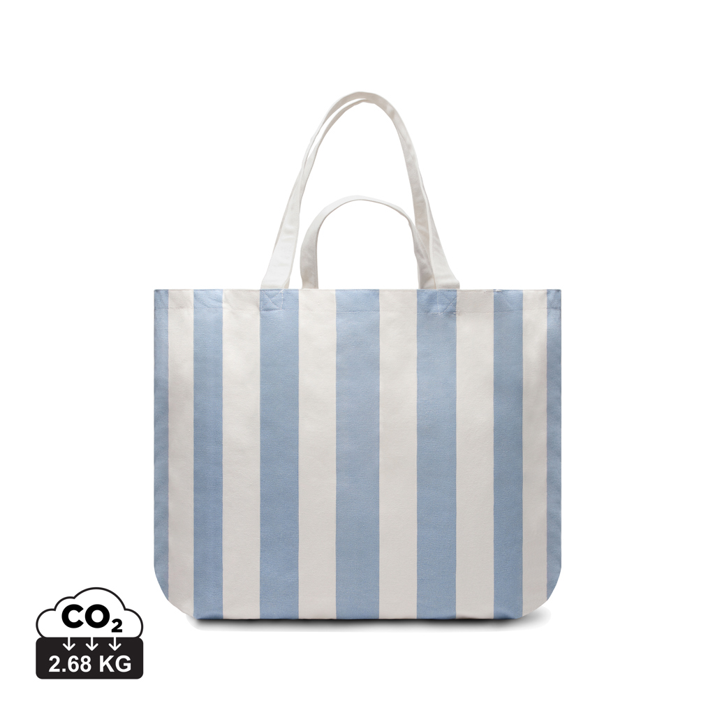 Recycled Stripe Beach Tote - Gent